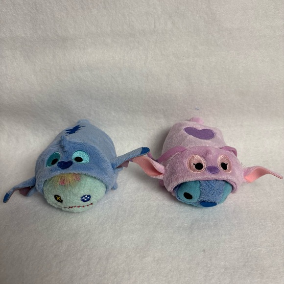 SOLD STITCH & SCRUMP TSUM TSUM w/ Stitch 7 Angel Outfit Costume Disney Japan - Picture 1 of 13